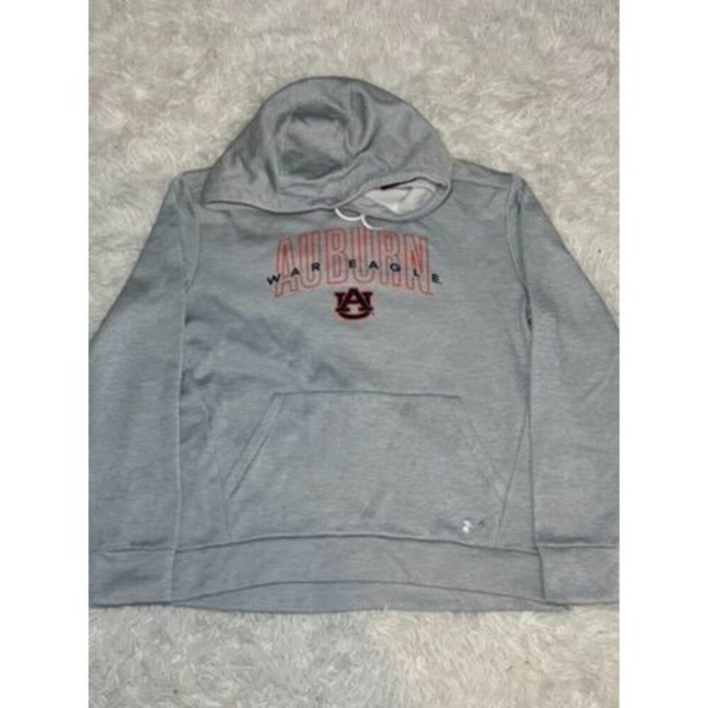 Under Armour Auburn War Eagle Gray Hoodie Sweatshirt MD/M Cotton Blend Pullover